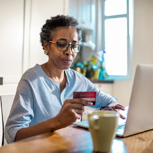 Woman with credit card
